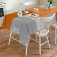 thumbnail image 4 of Orange Abstract Rectangle Tablecloth, Grey Geometric Oil Painting Vintage Gradient Waterproof & StainResistant Tablecloth, Washable Oil-proof Table Cover for Dining/Party/Wedding/Buffet 60x120 In, 4 of 9