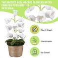 thumbnail image 3 of Handmade Knitted Bell Orchid with LED Lights Potted Plant, 3 of 5