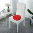 thumbnail image 5 of Cushionss for Chairs Outside 40x40 Round Solid Color Imitation Linen Cushions Mantou Cushions Futon Cushions Red, 5 of 7