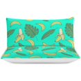 thumbnail image 3 of HAHDAXIA Banana Pattern Bedding Solid Comforter Set for All Seasons,3 Pieces(1 Comforter+2 Pillowcases),Soft Microfiber Bedding Set Queen(90"x90"), 3 of 7
