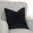thumbnail image 6 of Black Solid Reversible Cotton Velvet Throw Pillow, 6 of 8