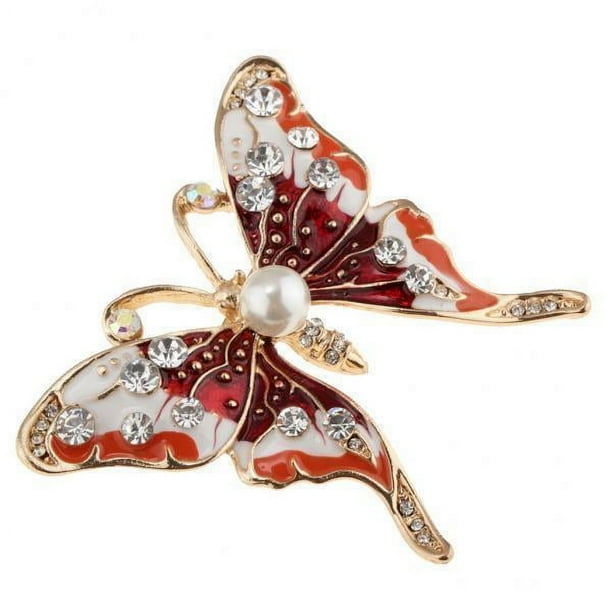2x Hombres Mujeres Animal Cristal Rhinestone Broche Pin Joyería Regalos 2 piezas