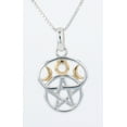 thumbnail image 6 of Jewelry Trends Sterling Silver Moon Goddess Pentacle Pendant with Moonstone on 18 Inch Box Chain Necklace, 6 of 6