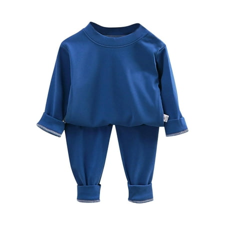 

Toddler Autumn Long Sleeve Solid Color Set Autumn Clothes And Pants Homewear 12-18M Toddler Girls Pajamas