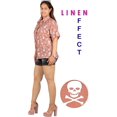 thumbnail image 2 of LA LEELA Women's Beach Halloween Costumes Hawaiian Shirt Spooky Skull Print Blouse Tops Short Sleeve Button Down Holiday Party Shirts for Women M Allover Bones Red, 2 of 6