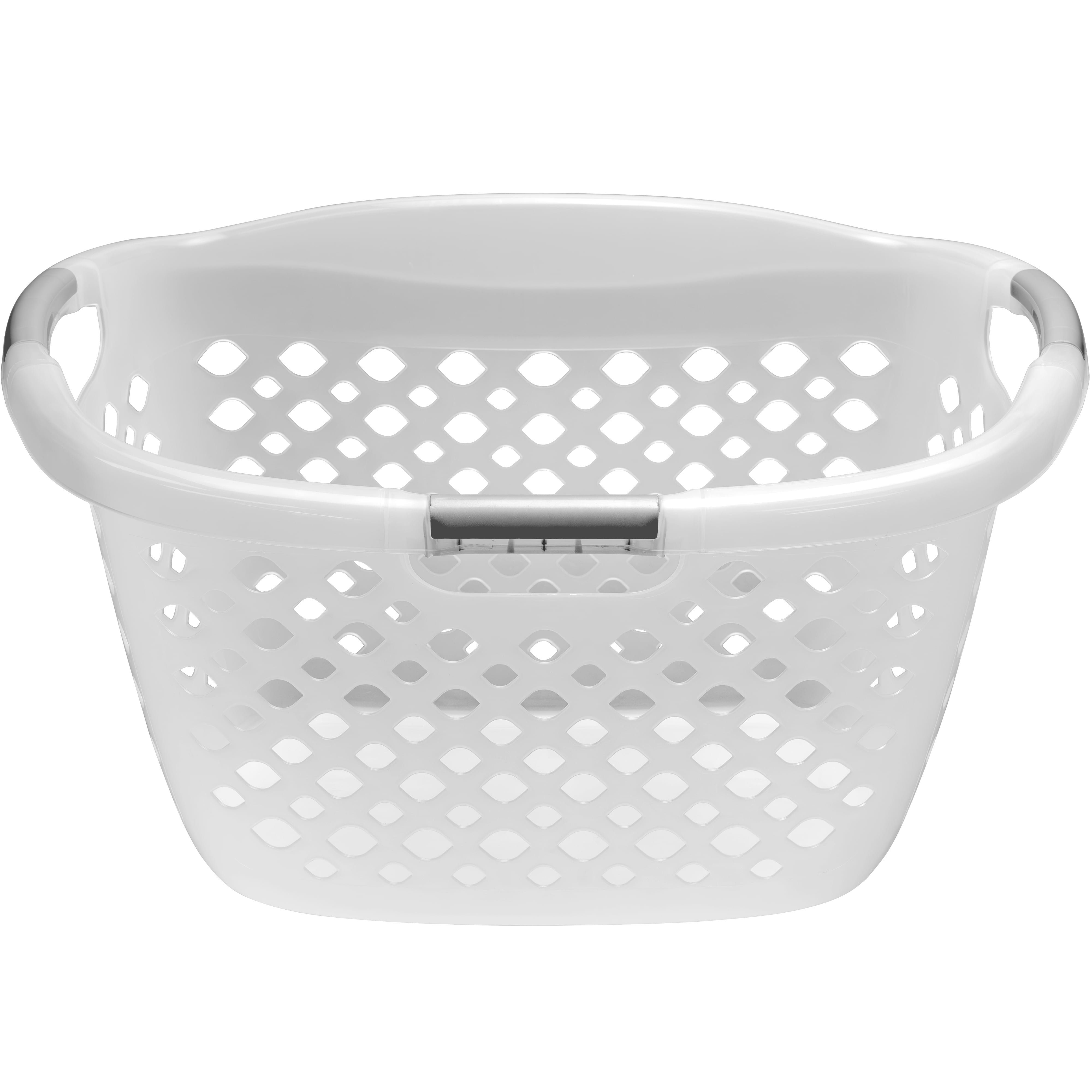 Home Logic 1.8 Bushel Hip Grip Plastic Laundry Basket, Clear, Adult / Tween