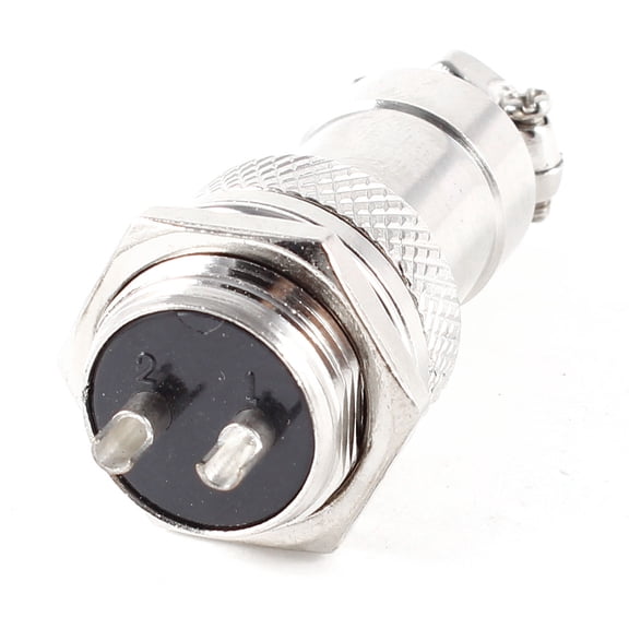 Panel Mount Universal Metal Aviation Connector Plug GX16-2 16mm 2 Terminal