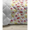 thumbnail image 3 of Ice Cream Down Alternative Comforter, Circular Shapes Several Dessert Flavors Background Colorful Yummy Print, Microfiber Quilt for All Season, 5 Sizes, Multicolor, by Ambesonne, 3 of 3