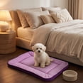 thumbnail image 4 of Woven Fabric Pet Mat Scratch Resistant Pull Proof Washable All Seasons Quilted Padding Non Slip for Cats Small Dogs Crate Floor Furniture, 4 of 6
