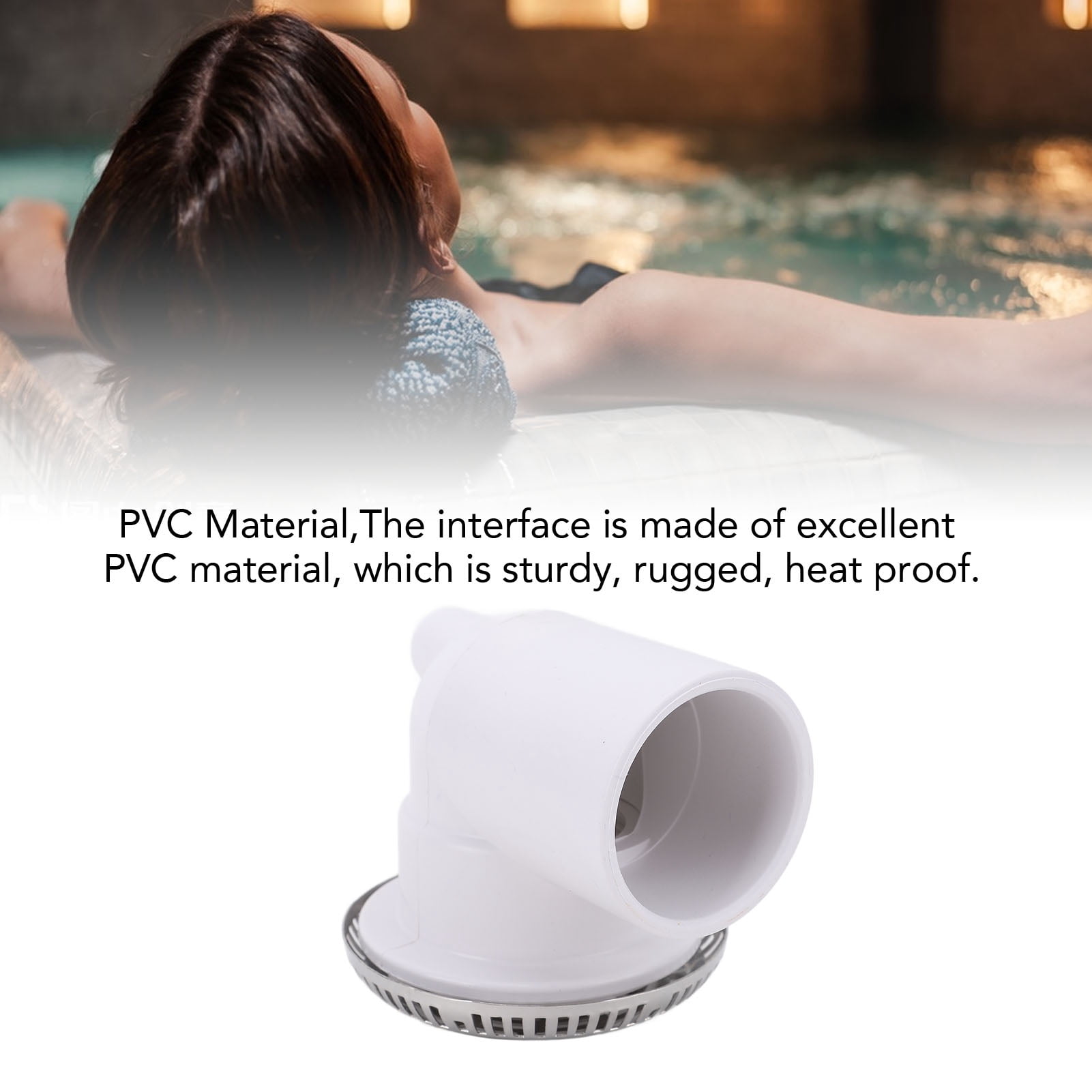 Unbranded Bathtub Jet Nozzle, 304 Stainless Steel & PVC Detachable Exquisite Water Outlet Pool Jet Nozzle for SPA Massage Tub, Hot Tub, and Hydrotherapy Pools