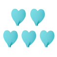 thumbnail image 1 of Ganchos de pared decorativos en forma de corazón, gancho para abrigos con llaves de acero inoxidable, gancho para colgar toallas autoadhesivo, pared adhesiva fuerte, 5 uds., 1 of 5