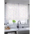 thumbnail image 5 of Sheer Curtains 45 Inch Length, Colorful Polka Dot Semi Sheer Curtains Light Filtering Window Treatment, Modern Minimalist Geometric Privacy Voile Drapes for Living Room Bedroom 52x45 Inch, 5 of 7
