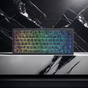 Double Shot PBT Keyboard keycaps Set,Black Topographic,Shine Through Custom keycap,Side Printed keycaps dye sub,Cherry Profile keycap for TKL US Layout Mechanical Keyboard(134keys)
