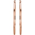 thumbnail image 2 of Auriga Fine Jewelry 14k Rose Gold Tube 47 mm Hoop Earrings for Women, 2 of 5