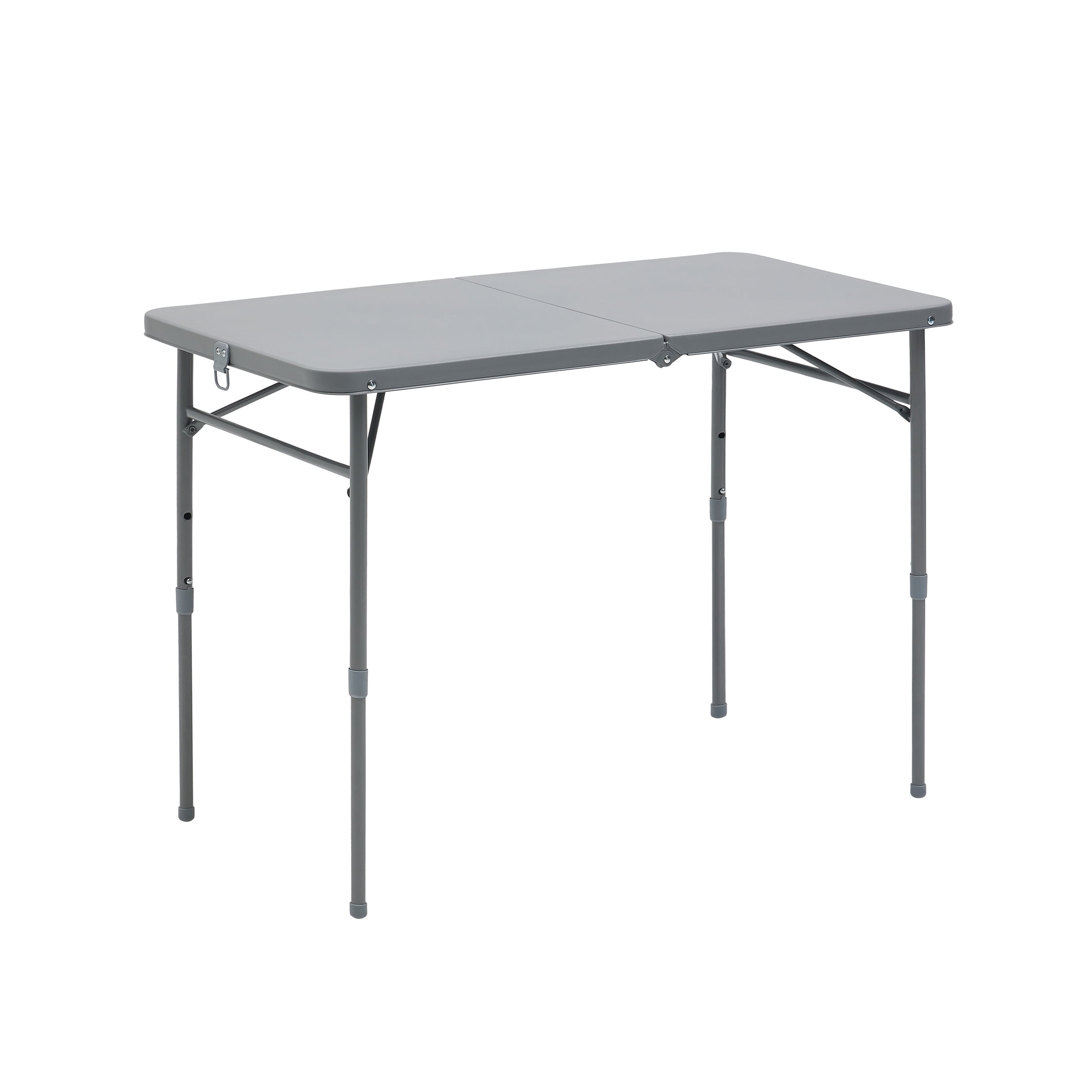 (3 pack) Mainstays Adjustable Height Centerfold Folding Table, Gray, 40 in x 20 in