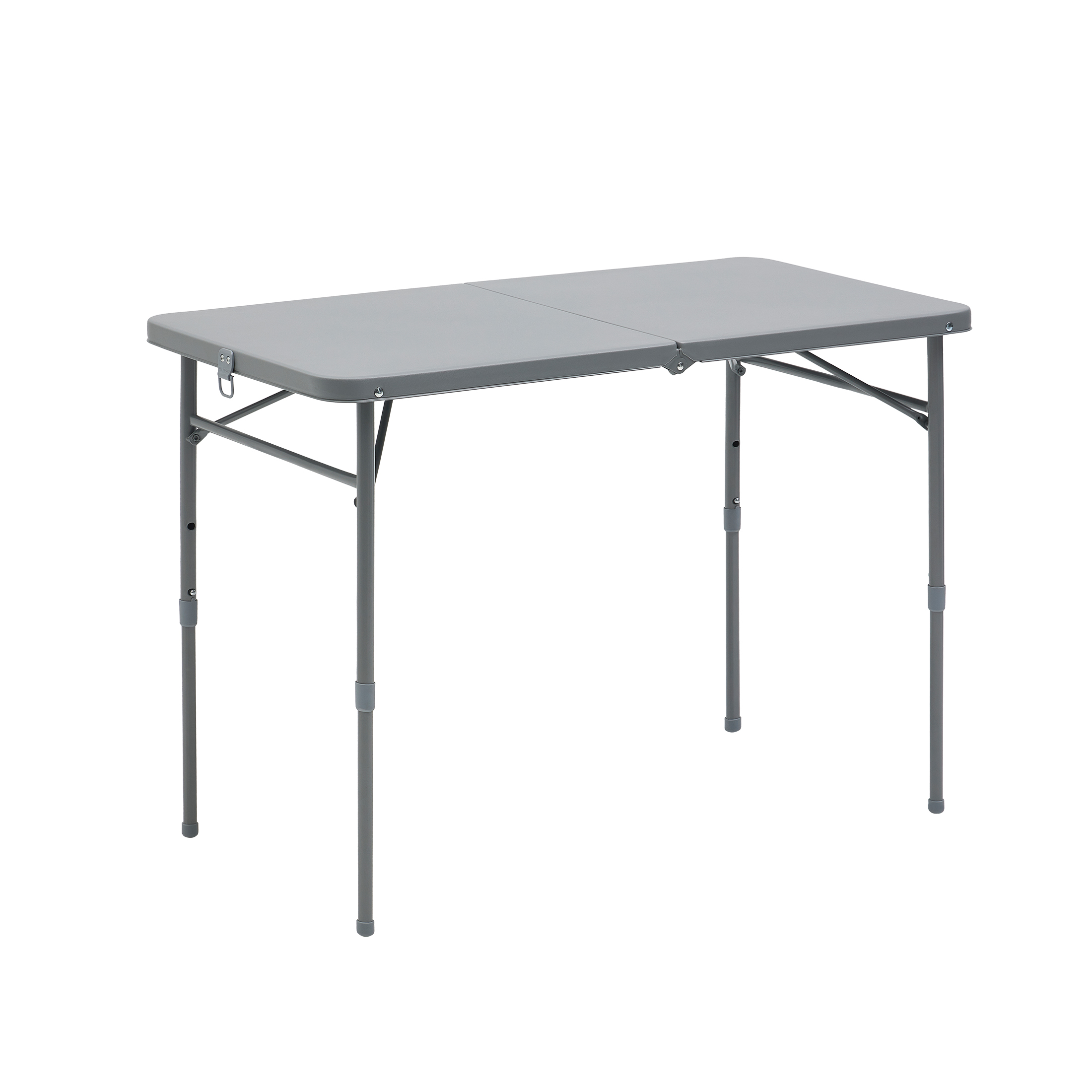 Mainstays Adjustable Height Centerfold Folding Table Gray photo 2