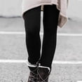 thumbnail image 2 of QHFBli Workout Leggings for Women Solid Women Loose Fit Casual Waistband Straight Leg Pocket Midi Length Leggings, 2 of 5