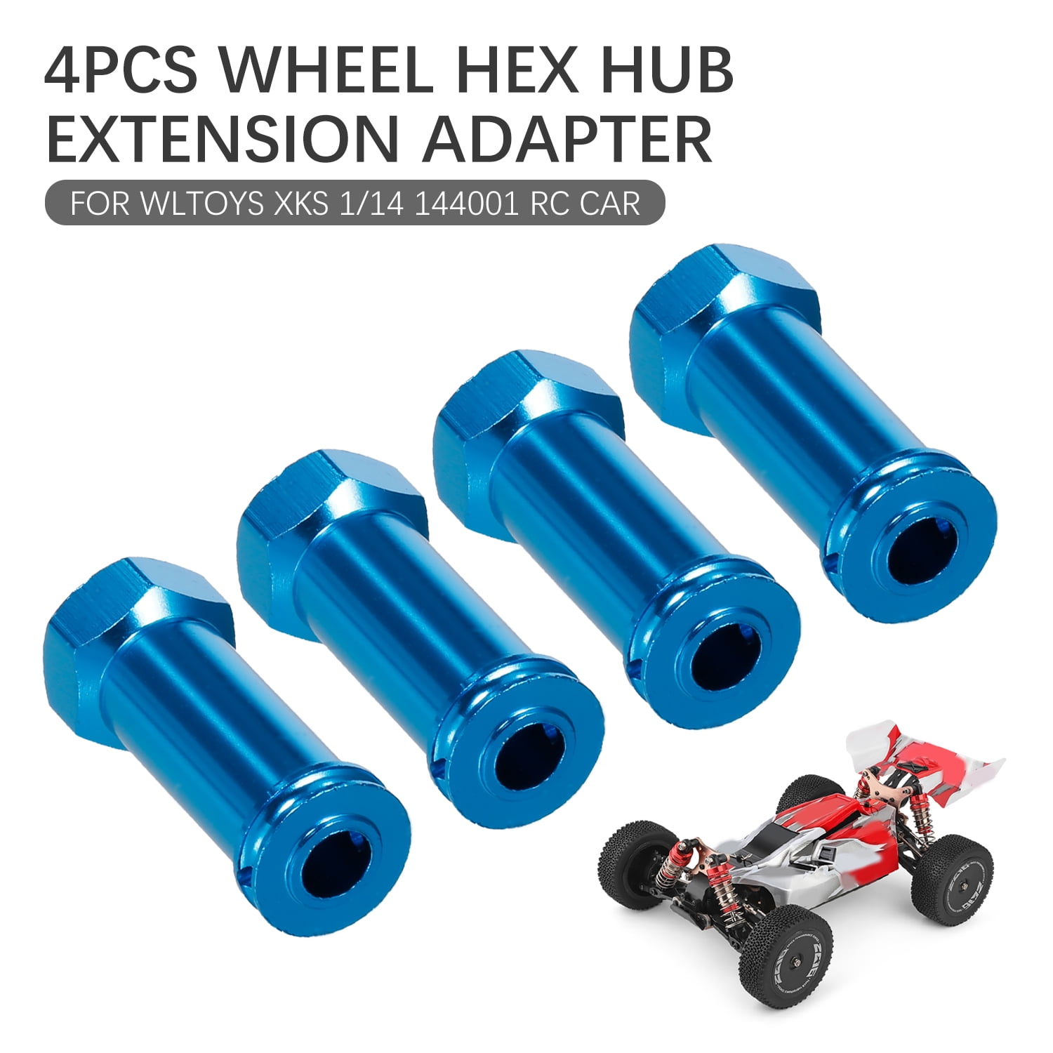 8Pcs Metal Wheel Hub Hex Drive Adapter For Wltoys 144001 124019 RC Car Parts