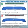 thumbnail image 3 of Unique Bargains Square Frame Bimini Top Storage Boot Cover with 2 Fixed Straps Boat Bimini Storage Bag Sun Resist Universal for 3 Bow 4 Bow 1 Set Pacific Blue 79 in, 3 of 7