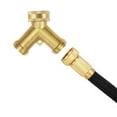 thumbnail image 3 of BUBABOX Garden Hose Splitter 2 Way, Heavy Duty Brass Connector Tap Splitter, Y Splitter 2 Valves with 2 Extra Rubber Washers(B Style), 3 of 8