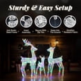 thumbnail image 3 of Ktaxon Lighted Christmas 3-Piece Deer Set Outdoor Yard Decoration Set,Multi-colored, 3 of 8