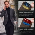 thumbnail image 3 of Serman Brands Slim Wallets for Men | Money Clip | RFID Blocking with Front Pocket | Men Bifold | Leather Wallet | Texas Brown, 3 of 6