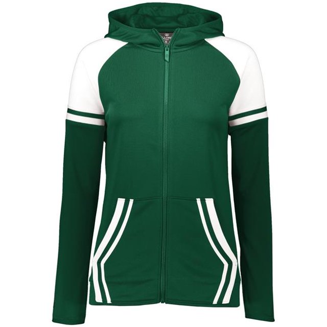 Ladies Retro Grade Jacket, Forest & White - Medium