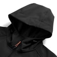 thumbnail image 4 of Tqyyweavej Men's Softshell Jacket Waterproof Windproof Fleece Lined Windbreaker Insulated Solid Color Hooded Rain Coat with Multi Zip Pockets, 4 of 10