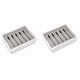 thumbnail image 1 of 2X Cerámico Jabonera Jabonera de Acero Inoxidable para Baño Y Ducha de Doble Capa de Drenaje de Caja de Jabón, 1 of 5