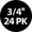 Black, variant on BalanceFrom EVA Foam Interlocking Floor Tiles, 63 × 63 cm, 1/2" 3/4" or 1" Thick, Anti-Slip Textured Mats in Multiple Colors, 6/12/24/36 Pack for Home Gym and Play Areas