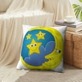 thumbnail image 4 of LALILO Throw Pillow Covers New Moon With Stars Cute Sun Visit Cushion Cover 18" x 18", 2 Pack, 4 of 6