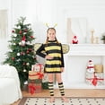 thumbnail image 3 of Women Kids Bee Cosplay Costume Set Halloween Bee Dress with Wings Headband Outfits, 3 of 9
