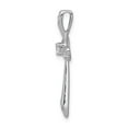 thumbnail image 2 of 14K White Gold Charm Pendant Diamond Round 1 10Ct. Cross Chain Slide, 2 of 4