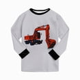 thumbnail image 5 of TOWED22 Toddler Boys Pajamas Truck Cotton Kids Dinosaur 2 Piece Planets Pjs Sleepwear Clothes Sets Fall Winter 6-12 Months 12-24 Months 2t 3t 4t 5t 6t 7t 8t 9t Children,Light Gray,7-8 Y, 5 of 6