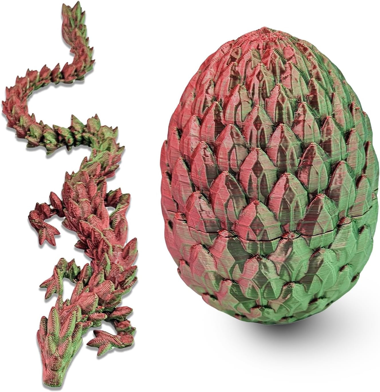 Home Office Desk Decor3D Printed Dragon Egg Crystal 3D Dragon Fidget Toys for Adult Articulated Dragon Egg Surprise Dragon Gifts