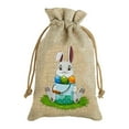 thumbnail image 1 of Binwennn Easter Bunnies Egg Storage And Decoration Bag Funny And Adorable Rabbit Designed Zippered Candy Wrap For Festive And Organization Small Cloth Bags Towel Closet Organizer Storage with Lids Bag, 1 of 6