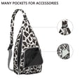 thumbnail image 2 of Fashion Leopard Sling Backpack - Runway-Inspired Print, Lightweight Durable Shoulder Bag, 2 of 4