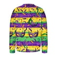 thumbnail image 5 of Craaazy Mardi Gras Shirts for Women Casual Long Sleeve Carnival Pullover Tops Gifts, 5 of 6