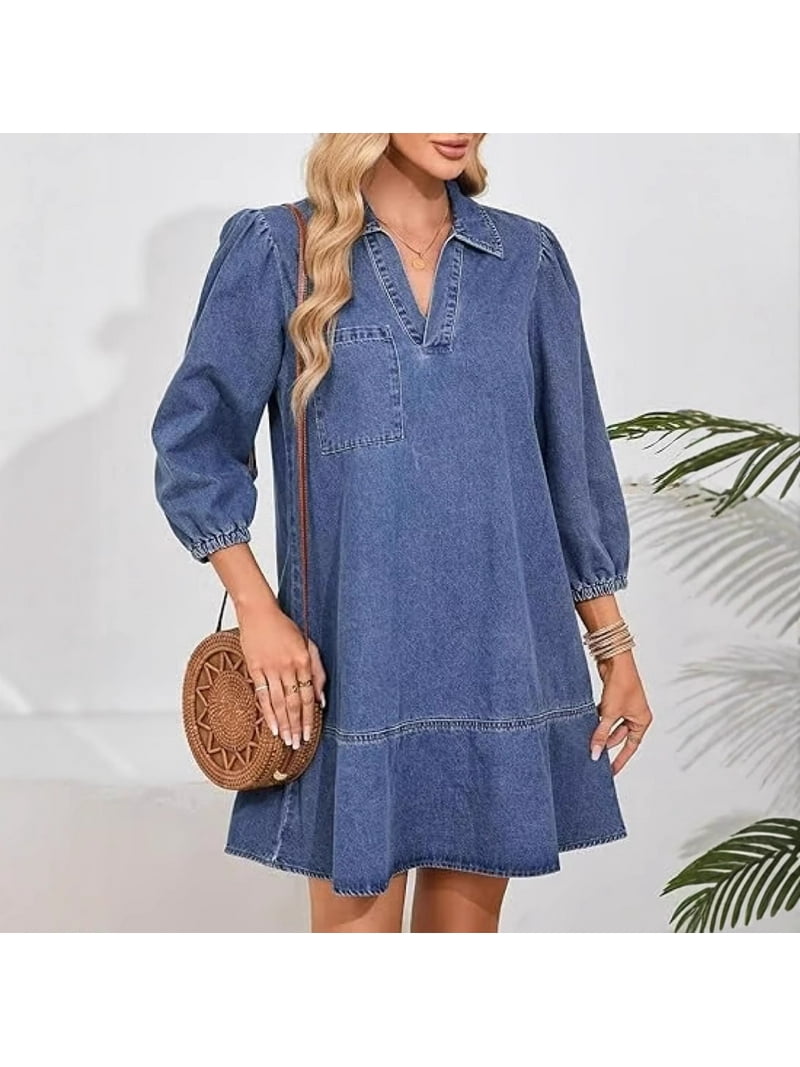 calf length denim dress Women'S Spaghetti Straps Slit Denim Dress Cut Out Zip Back Distressed Backless Calf Length Jean Dress Light Blue M