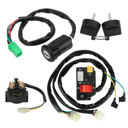 M MATI Handlebar Key Starter Relay Switch Kit for Honda TRX450ER 450ER 2006-2014