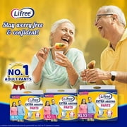 Lifree Extra Absorb Adult Diaper Pants Unisex Large (L), 10 Pieces, Waist size (75-105 cm) COMB0 PACK