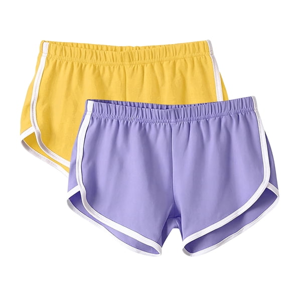 Squevariel 2 Packs Pajama Shorts for Women Elastic Waist Solid Color Casual Sleep Shorts Soft Thin Pajama Shorts