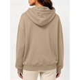 thumbnail image 6 of Women'S Hoodies Fall Fashion Outfits Workout Sweatshirts Y2k Winter Zip Up Jackets Oversized Tops Khaki XXL, 6 of 7