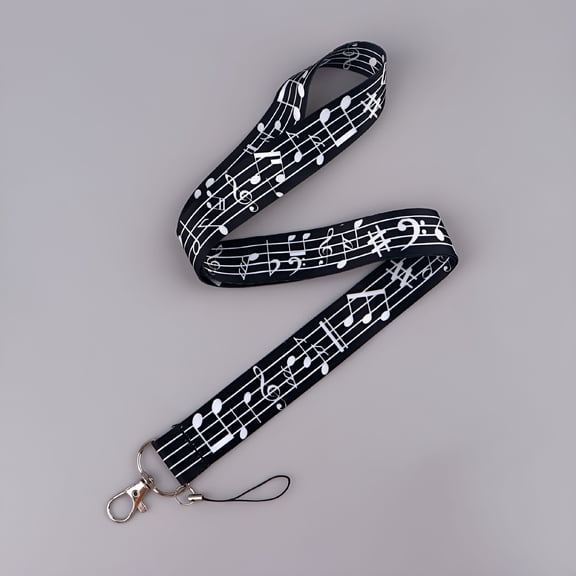 AUQ Rainbow Lanyards for Keys Musical Notes Neck Strap ID Card Gym Cell Phone Straps USB Badge Holder DIY Hang Rope Lariat Lanyard 1