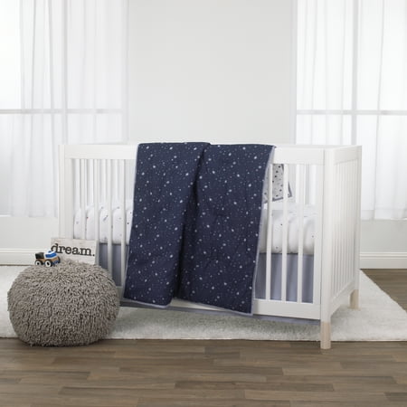 Little Love By Nojo Celestial 3 Piece Crib Bedding Set Navy