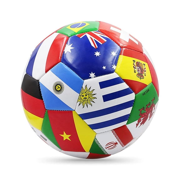 World Flag Soccer Ball, Country Flags Training Outdoor Soccer Ball, Size 5 PVC Training Football for Kids Youth Adults, Soccers Fan Gifts