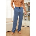 thumbnail image 2 of Vulcanodon Mens Pajama Pants, Lightweight Lounge Pant with Pockets Ultra Soft Pj Bottoms,(Dark Navy Mel.2XL), 2 of 5
