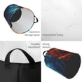 thumbnail image 2 of Fotbe Red And Blue Fire Lion Cesto de Ropa con Asas, Cesto Impermeable de Gran Capacidad, Bolsa de Lavado para Dormitorio, Cesto de Ropa con Ruedas y Asas-Medium, 2 of 6