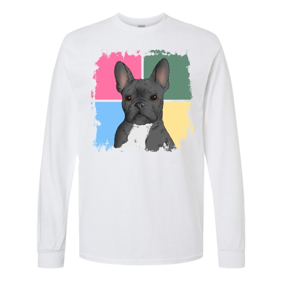 Inktastic Blue French Bull Dog Long Sleeve T-Shirt
