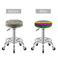 thumbnail image 5 of KLL Bright Rainbow Round Bar Chair Cushion Cover 14 inch ,Bar Stool Protector with Elastic, Soft Washable, 5 of 6